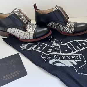 Freebird Women's shoe, Size 9, Multi Black & White Western Oxford